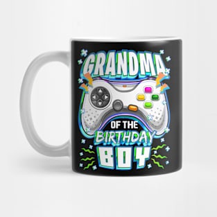 Grandma Of The Birthday Boy Matching Video Gamer Party Mug